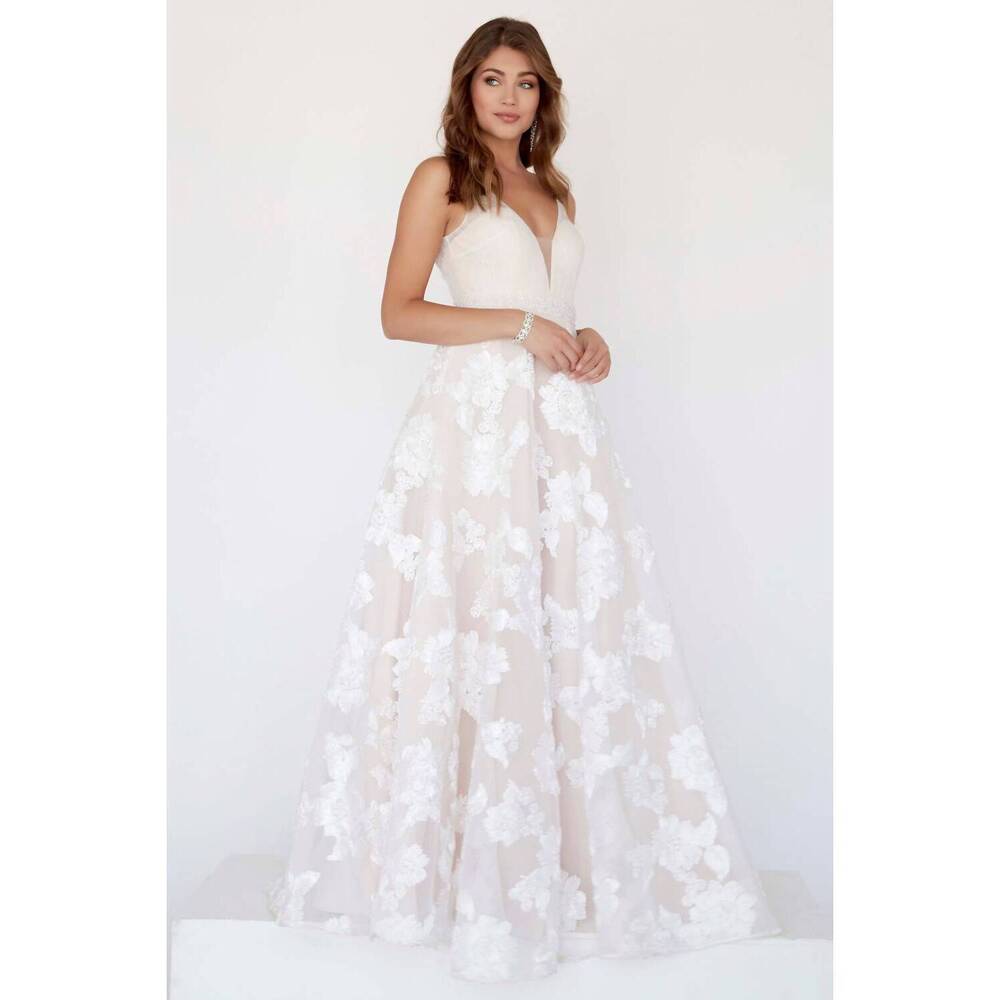NEW JOLENE elegant a line dress in ivory